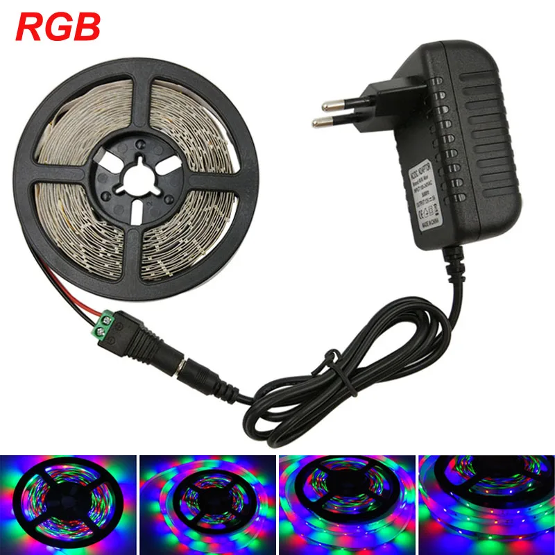 5 м 2835 Светодиодная лента водонепроницаемый RGB светильник DC12V гибкий светильник ing лента белый/теплый белый/RGB полоса 60 светодиодный s/M
