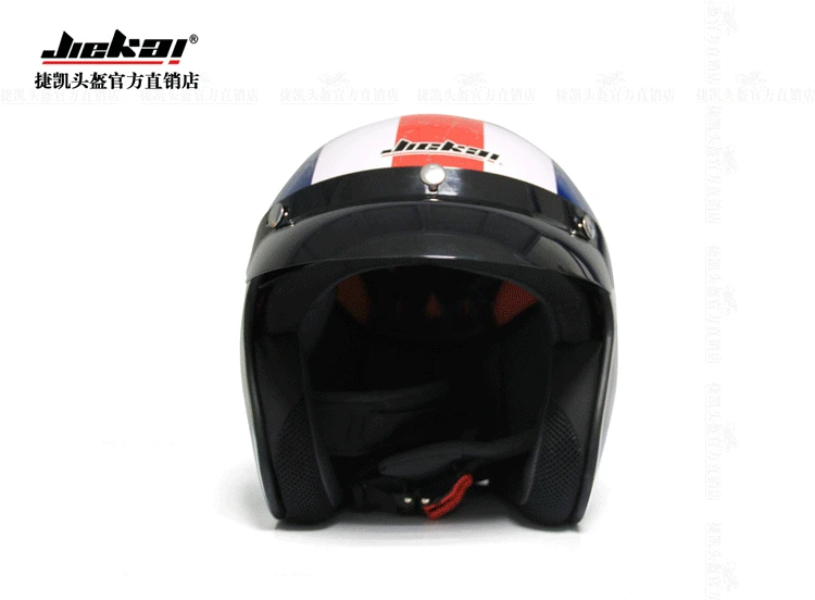 Мотоцикл Jiekai шлем 3/4 с открытым лицом Винтаж Casco Moto Jet скутер шлем для езды на мотоцикле в стиле "Ретро", с узором в горошек, утвержден Motociclismo