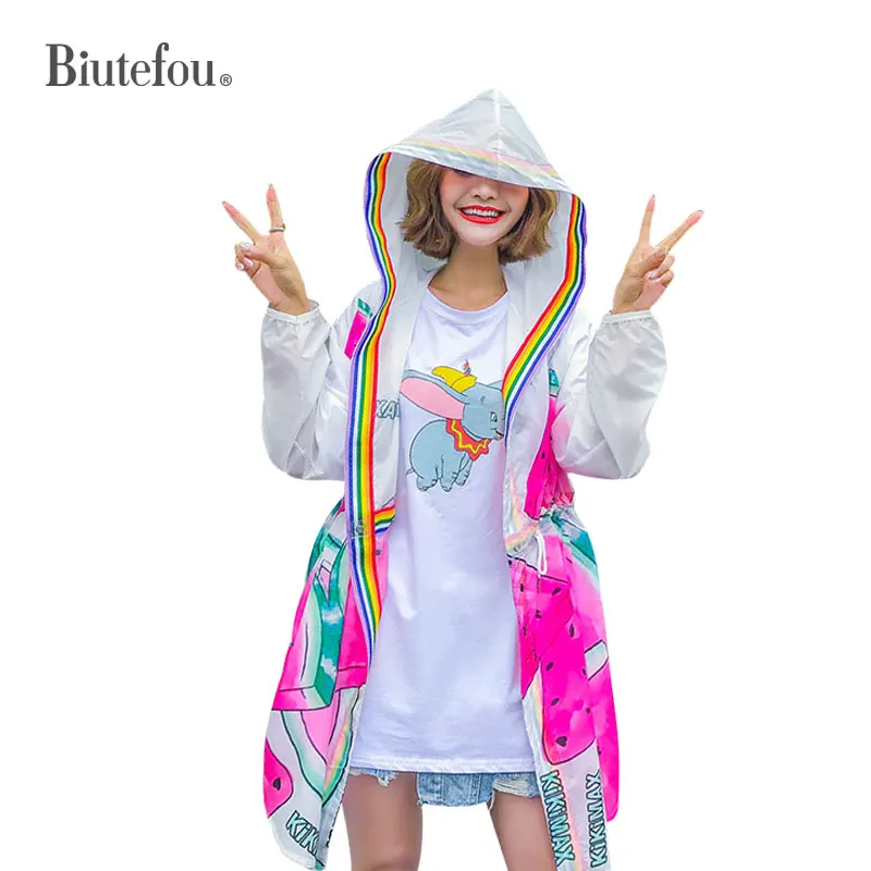 2019 летние солнцезащитные свободные пальто с капюшоном женские модные тонкие