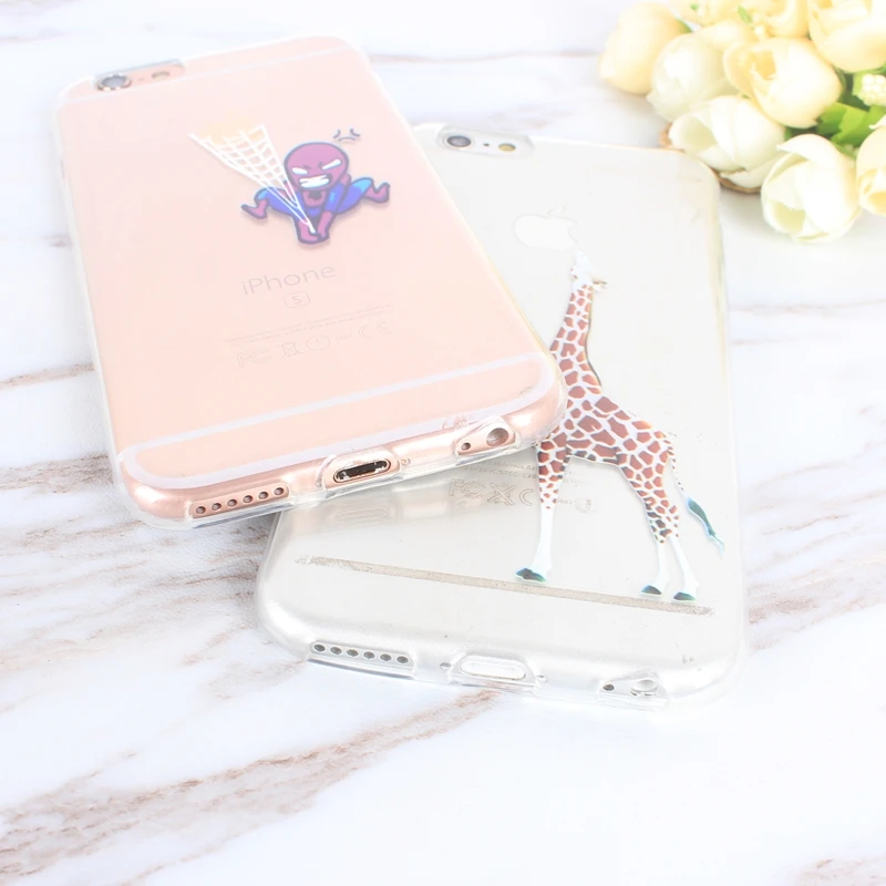 Розовый Милый Слон Мягкий ТПУ чехол для телефона Apple iPhone X XS Eat 8 7 6S Plus 5S SE 5 Чехлы Coque