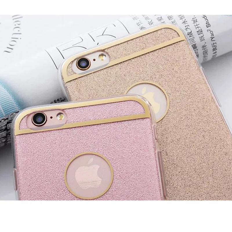 Телефон Чехол Для iPhone 7 Plus 6 s Плюс Bling Гальванических мягкие TPU Крышка Моды Блеск