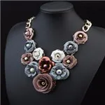 Bijoux Femme Collier Золотой цветной многослойный Блестящий массивный нагрудник Чокеры Колье-чокер для женщин Бохо ювелирные изделия Kolye