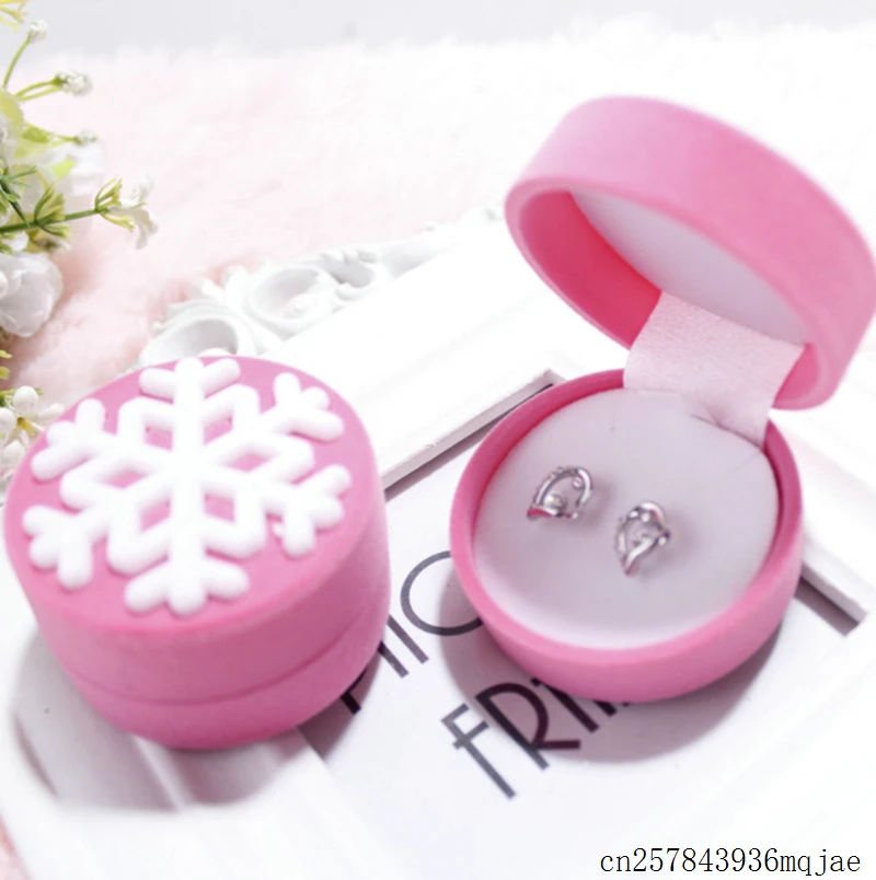 50 шт в форме ракушки кольцо коробка Бархатный Дисплей Подарочные коробки