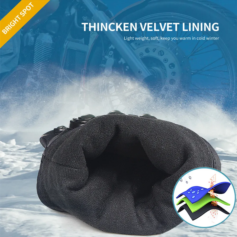 Мотоциклетные перчатки для верховой езды Зимние непромокаемые ветрозащитные