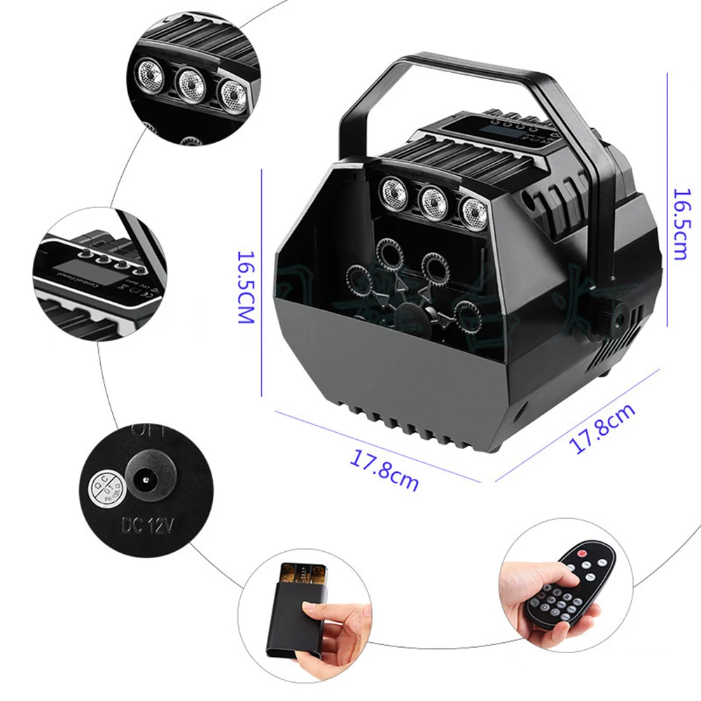 AC 100-240V 15W RGB автоматическая машина пузырьков мини светодиодный светильник для сцены беспроводной пульт дистанционного управления сценический светильник s лампа