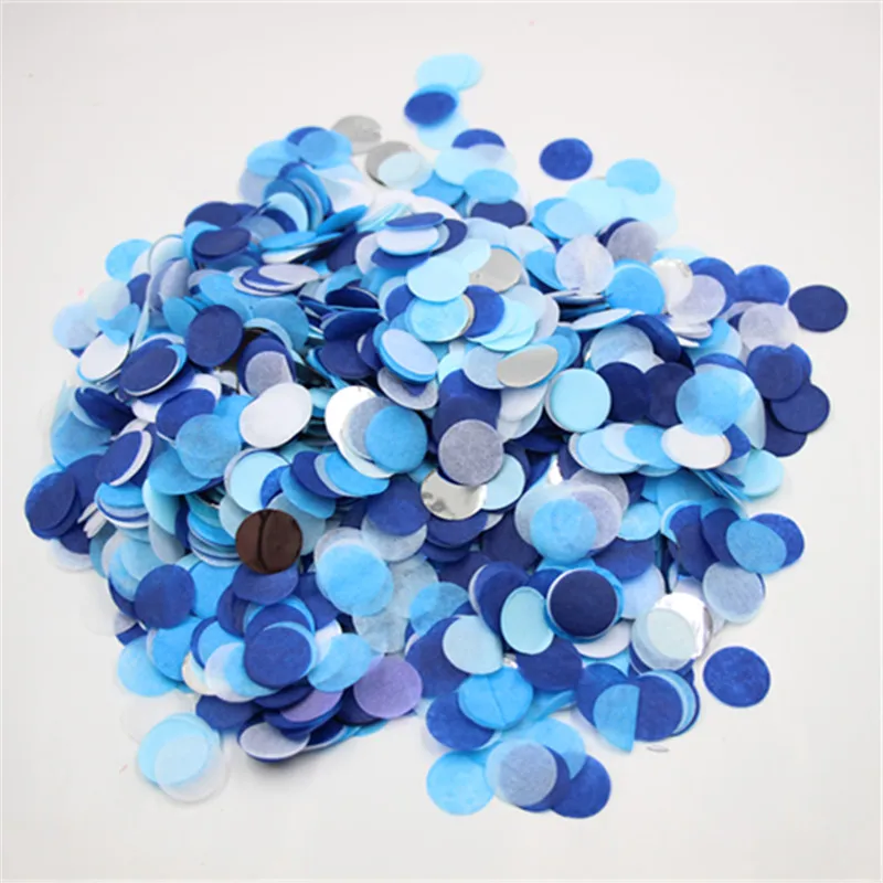 Ткани Бумага партии конфетти в Блюз белый серебристый Обувь для мальчиков Baby Shower