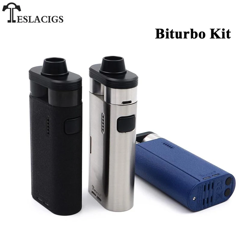 Оригинальный Teslacigs Тесла Biturbo мех комплект поле Mod Vape с RDA танк электронная