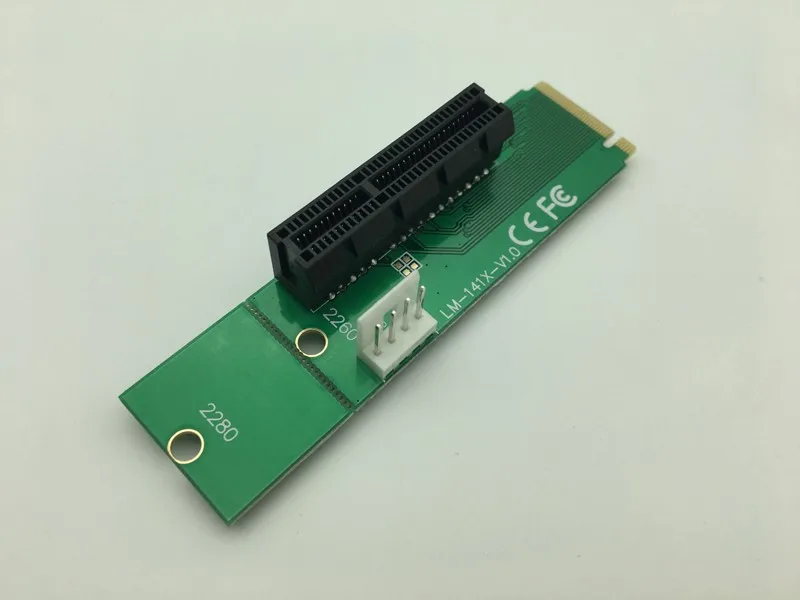 Новый адаптер PCI-E 4X Female to NGFF M.2 M Male 4 pin кабель питания конвертер карта переходника