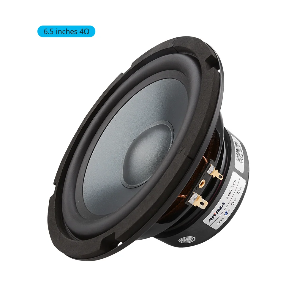 4 Ohm Speaker AIYIMA 1 шт. 6,5 дюймов СРЕДНИЙ НЧ-динамик Hifi Fever Bass громкий динамик 4 8 Ом 50 Вт книжная полка напольный Звук Музыка DIY динамик s колонка - Цвет: 4 Ohm Speaker