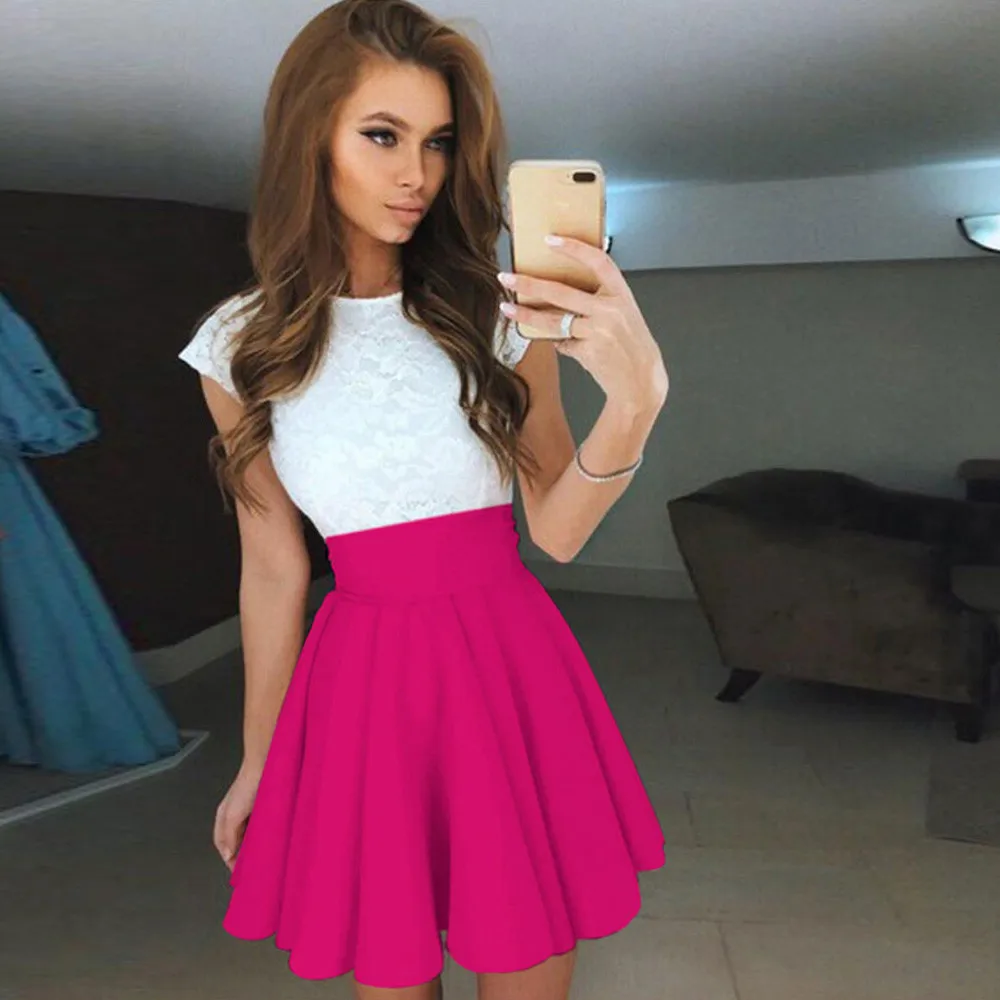 Женская элегантная мини рубашка для девочек летнее праздничное платье Kawaii