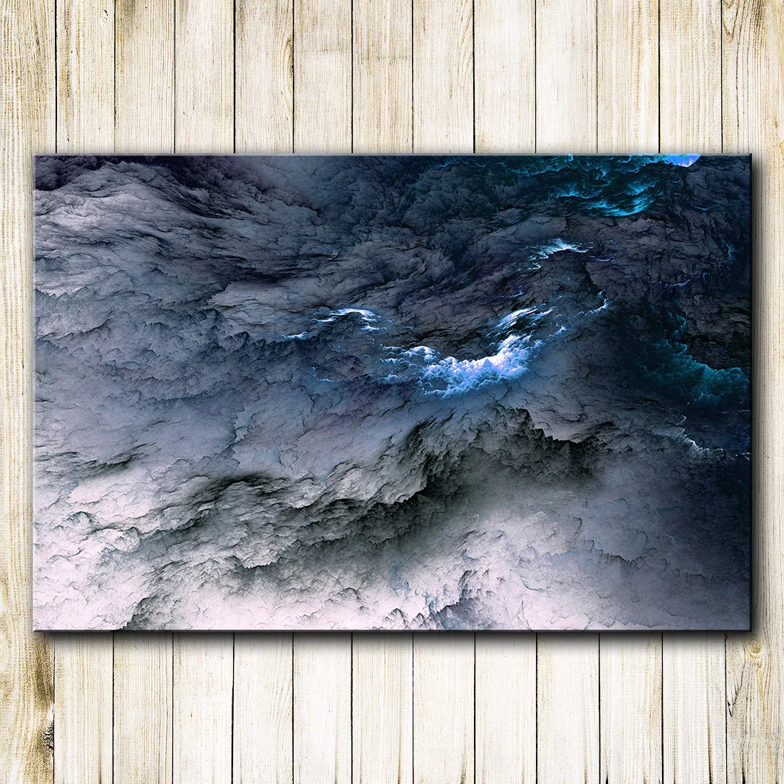 HDARTISAN абстрактная картина маслом серые ненастоящие облака холст искусство