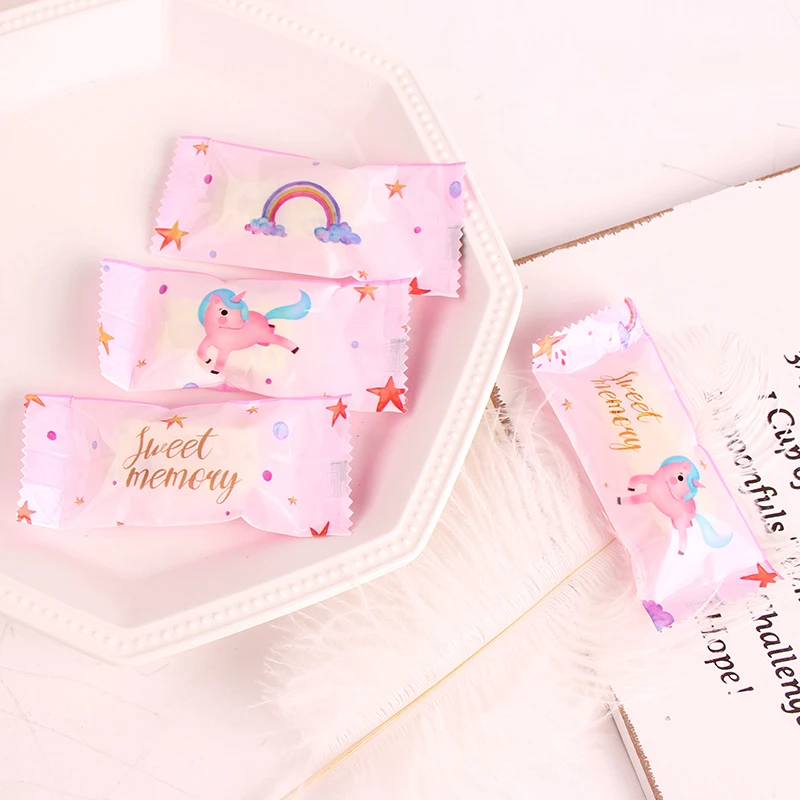 25 шт Kawaii ЕДИНОРОГ розовый сахар мешок Nougat машина упаковка конфеты закуски