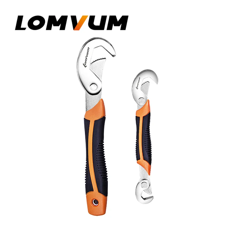 LOMVUM, 2 шт., универсальный гаечный ключ, ручной инструмент, сантехника, инструменты, многофункциональный гаечный ключ, регулируемая головка, гаечный ключ для ремонта