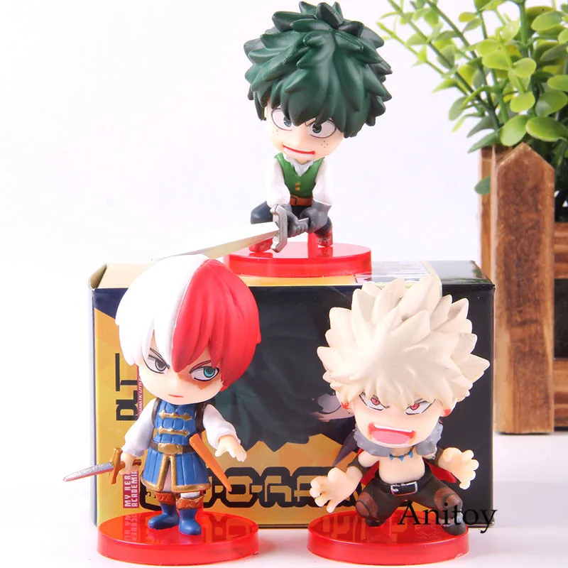 Аниме Рисунок Мой герой версии Izuku Midoriya Bakugou Katsuki Todoroki шото фигурка из ПВХ, коллекционная игрушка 3 шт./компл