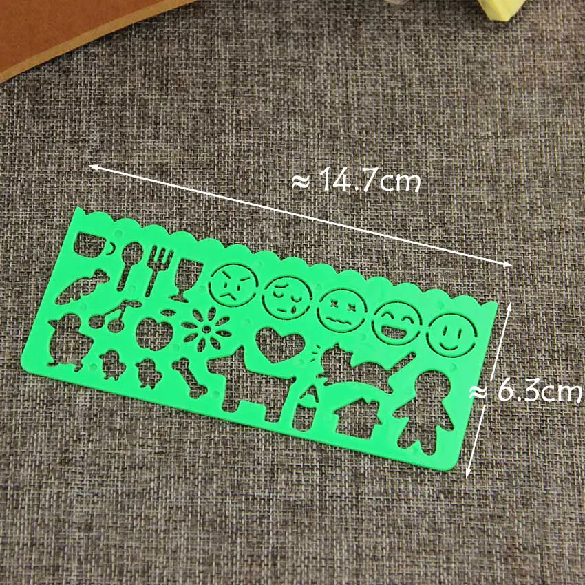 4 шт. милые художественные графические символы рисование шаблон линейка для