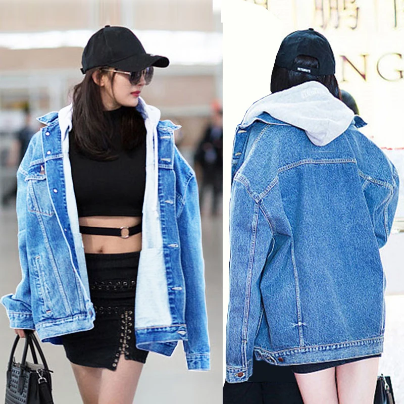Chaqueta джинсы mujer модные теплые новые abrigos invierno 2019 съемный капюшон в длинной