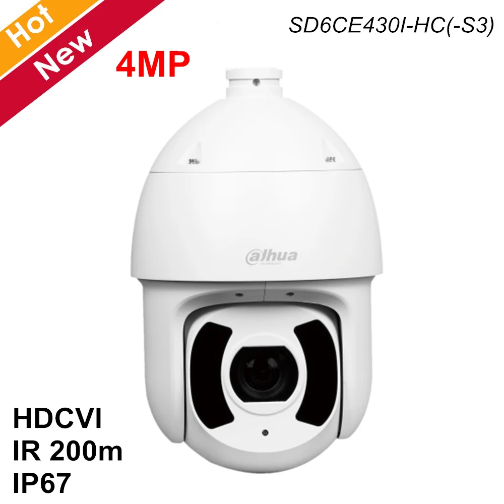 Dahua HDCVI PTZ камера 4MP 30x IR слежения SD6CE430I-HC-S3 оптический зум 200 М 4 5 мм ~ 135 система