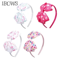 ibows hair accessories hairbands hair bands for girls print bowknot headband 8 pcslot 4 5 inch bow valentines day hair band