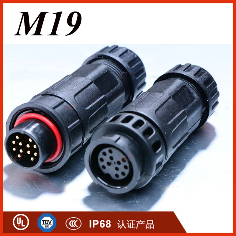 LLT M19 разъем для кабеля 2 3 4 5 6 7 8 9 10 12 14 контактный Водонепроницаемый IP68 светодиодный Мощность кабель hdmi кабель Электрический разъем