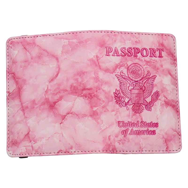 Американский держатель для паспорта с мраморным рисунком бандажом | Багаж и