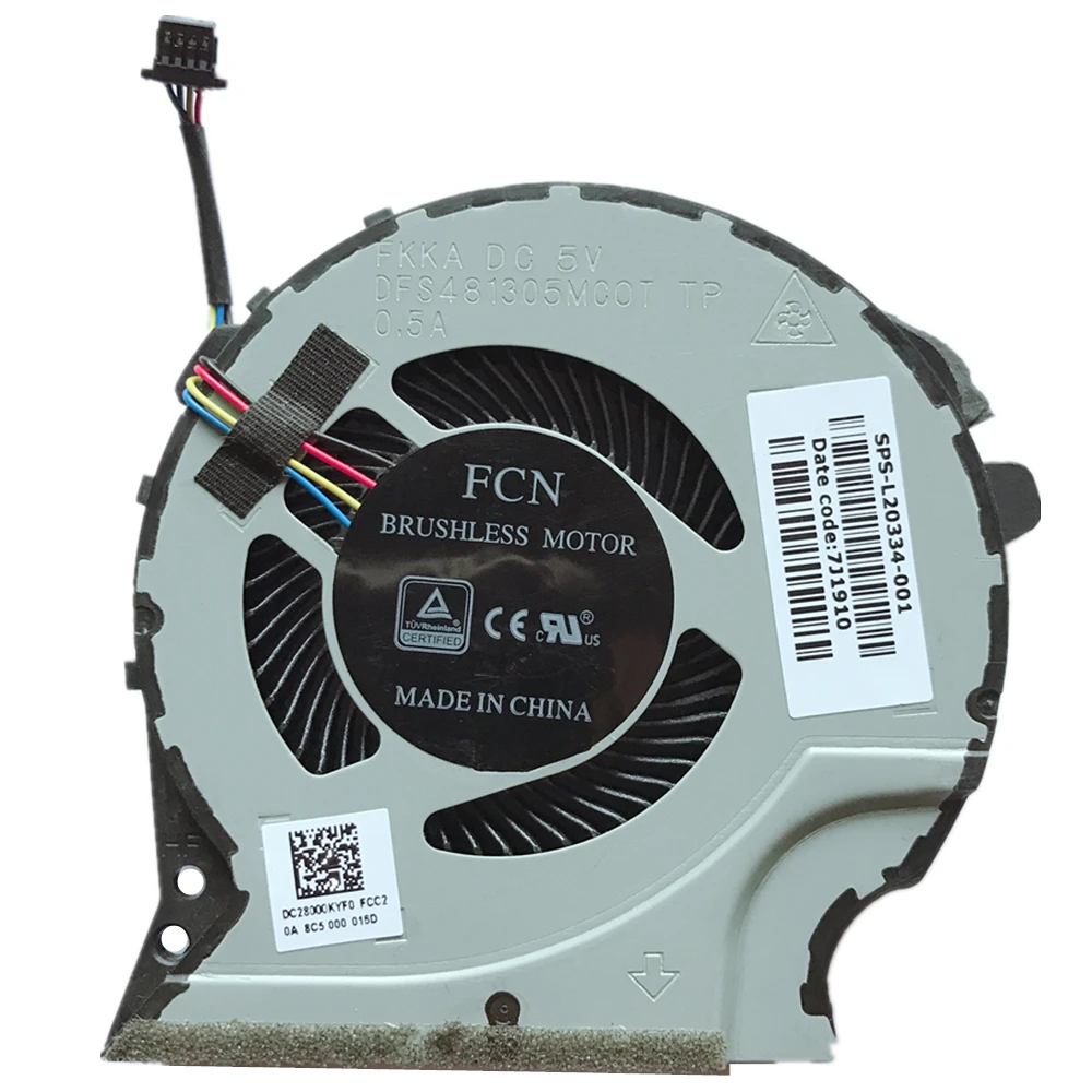 Новый ноутбук процессор GPU охлаждающий вентилятор кулер ПК для HP Pavilion 15 cx0071nr cx0075TX