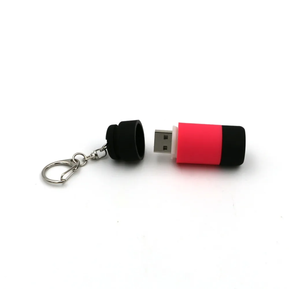 Портативный мини брелок USB Перезаряжаемый Карманный фонарик лампа