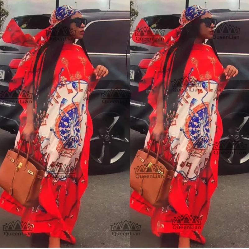 Ength: 135 см бюст: 128 свободный размер Новый Модный шифон супер Африканский LooseLong Dashiki традиционвечерние