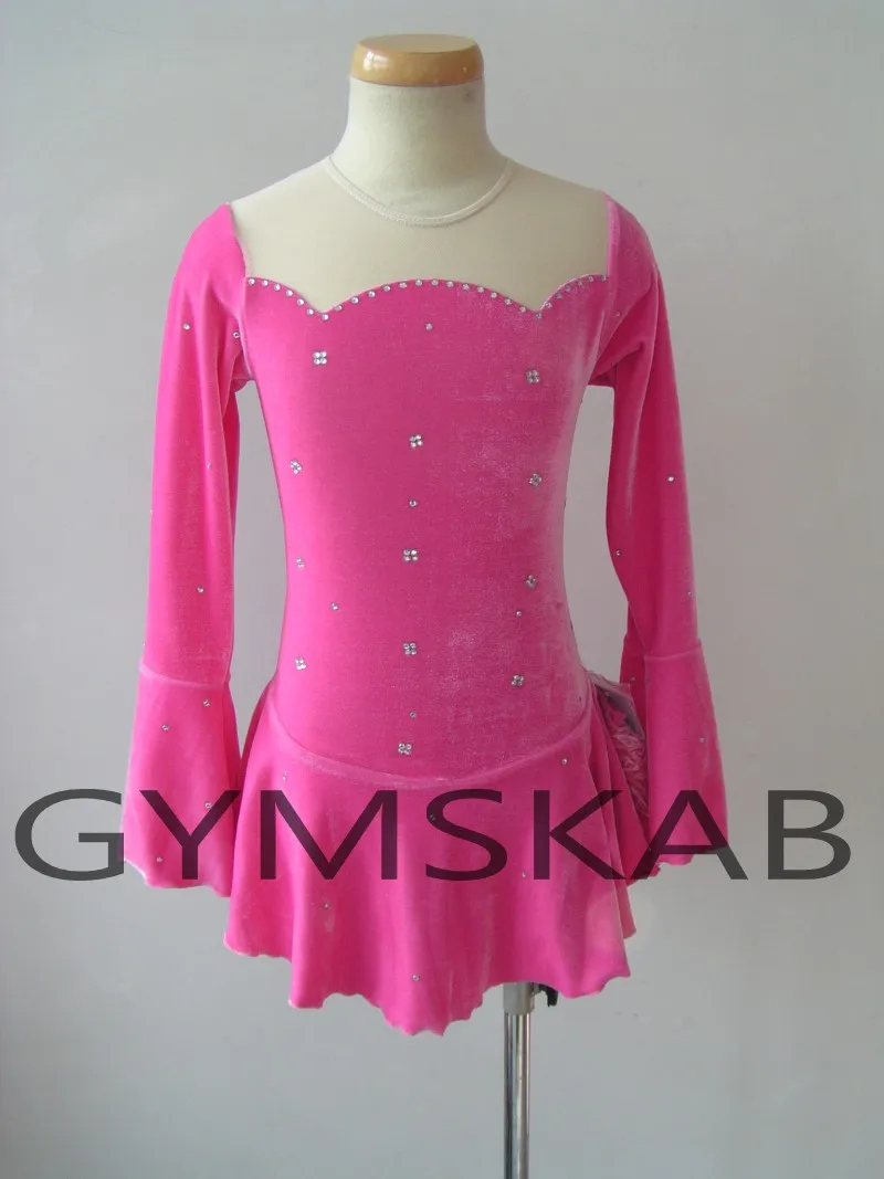 Новинка 2018 Стильное элегантное платье для фигурного катания женское