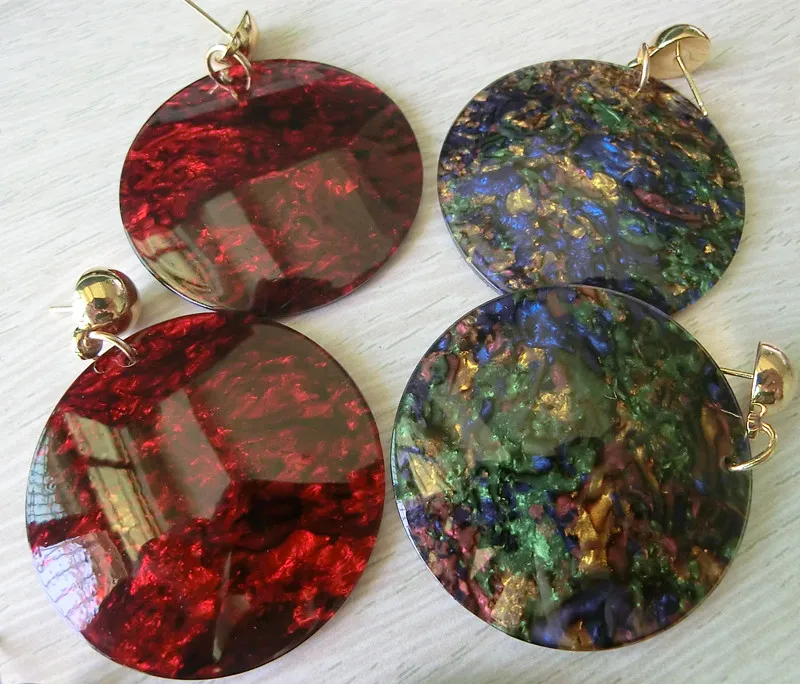 FishSheep новые большие круглые акриловые Висячие серьги для женщин геометрические