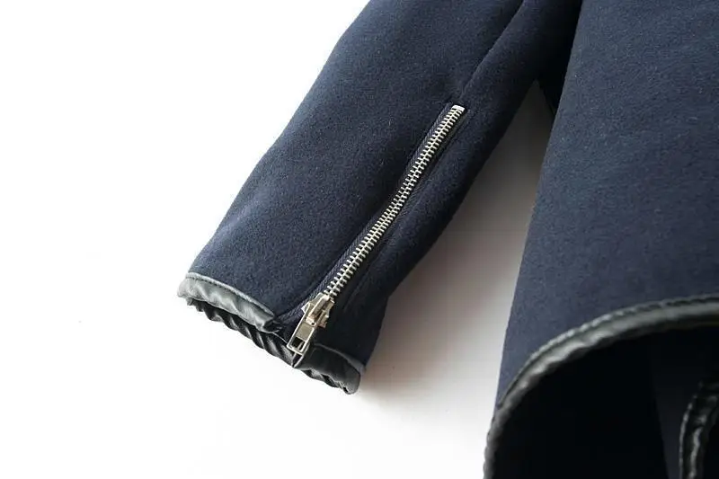 Новинка Женская куртка пальто Осень-зима шерстяное с длинным рукавом модный