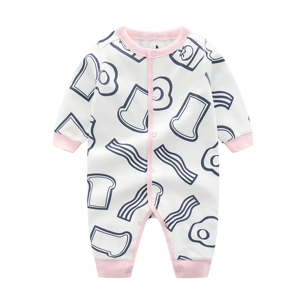 Pijama infantil; одежда для малышей; пижамы-комбинезоны для девочек; пижамы для маленьких мальчиков; комбинезон для новорожденных; ползунки для малышей - Цвет: Pink white