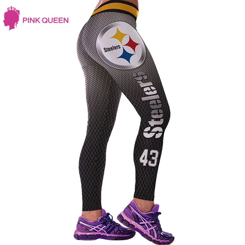 Розовые королевские Модные осенние светло-серые брюки STEELERS 3D цифровая серая