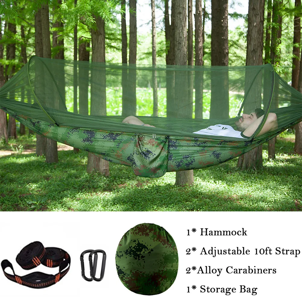 Camouflage Открытый гамак парашют гамак москитная сетка гамак портативный Кемпинг висячая спальная кровать 1-2 человека - Цвет: Camouflage