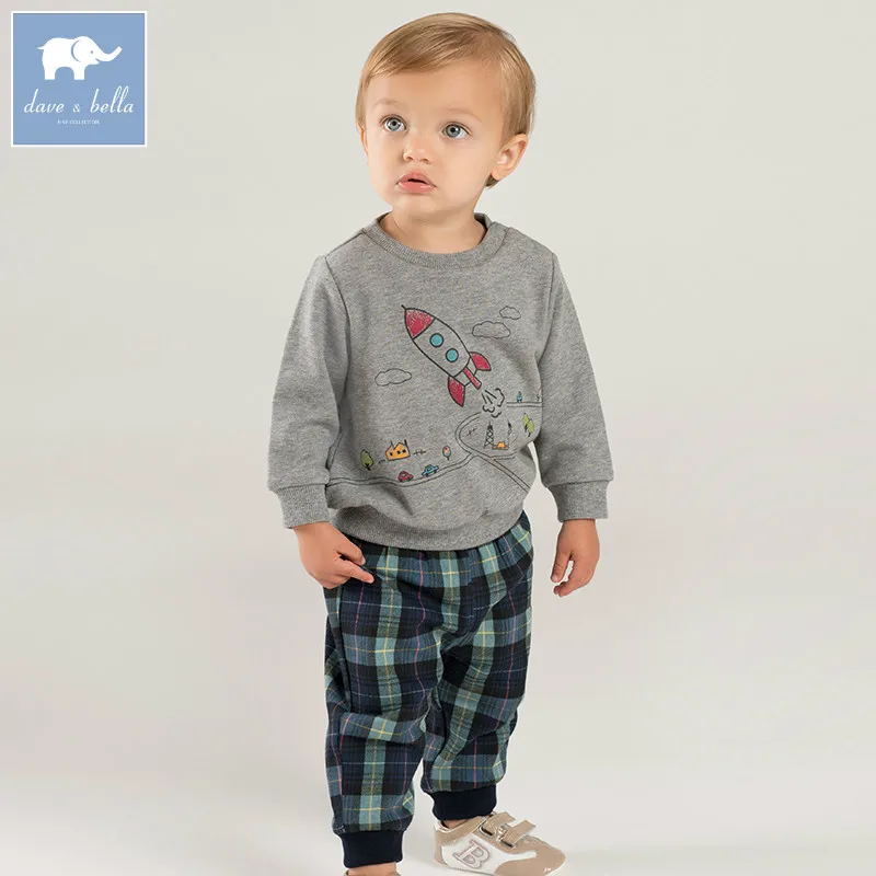 DB8439 dave bella autumn baby boys clothes infant toddler clothing sets kids outfits children hight quality suits | Детская одежда и
