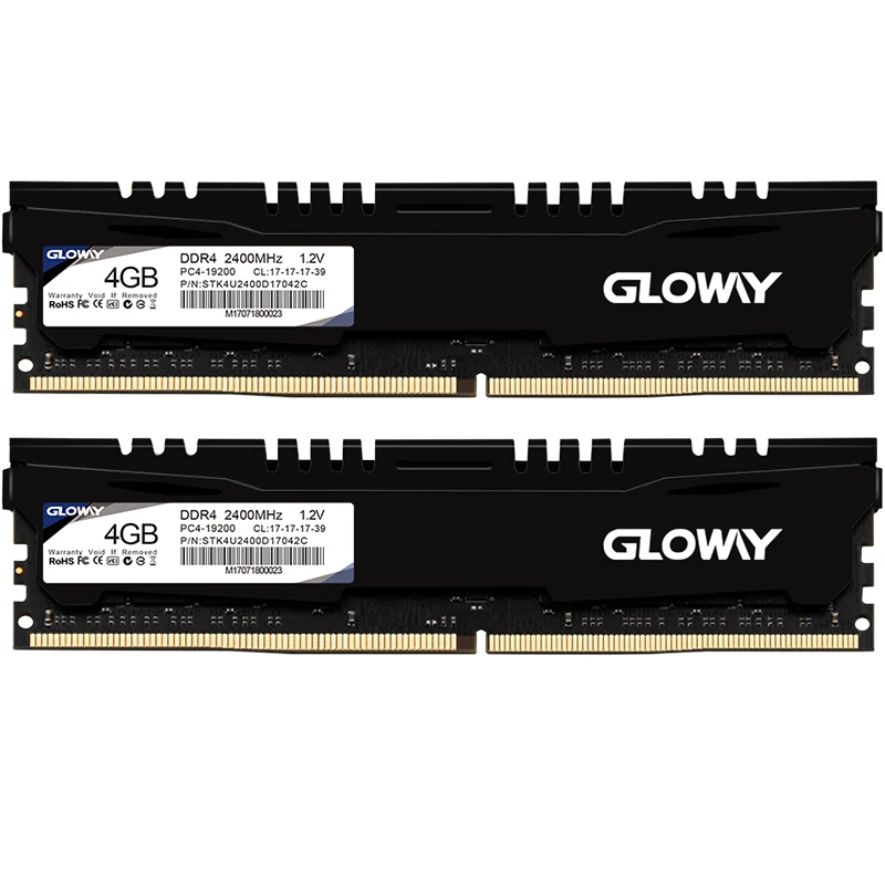 Оперативная память Gloway STK dimm ddr4 16 ГБ 8 2400 МГц ОЗУ для настольного ПК пожизненная