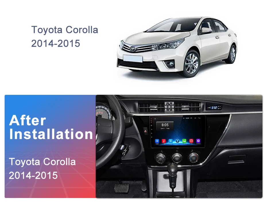 Junsun 4G+ 64G Android 9,0 для Toyota Corolla- Авто 2 din автомагнитола стерео плеер Bluetooth gps навигация нет 2din dvd
