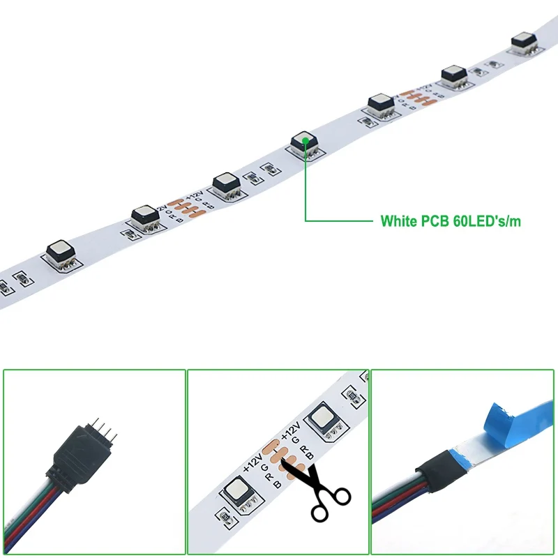Новое поступление 2019 г. гибкая светодиодная лента SZYOUMY RGB высокой яркости SMD 3535 с