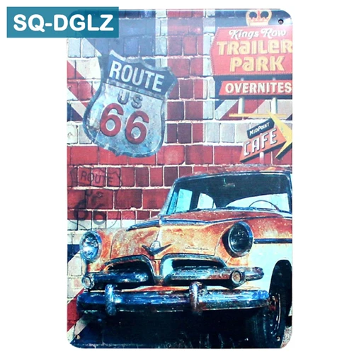 [SQ-DGLZ] полный сервис/Diner ROUTE 66 металлическая вывеска винтажные металлические пластины кафе Паб Клуб домашний Декор стены оловянные знаки Ретро табличка - Цвет: 0179
