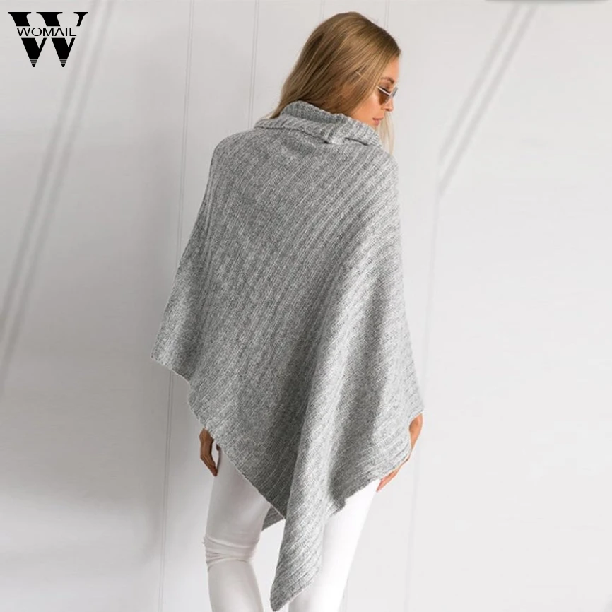 CharmDemon Women Loose Knitted Sweater Casual Jumper Tops Shawl jr6.6A | Женская одежда