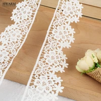 2yard 5cm lace fabric ribbon wedding decoration for home gift african single sided milk silk water soluble embroidery lace