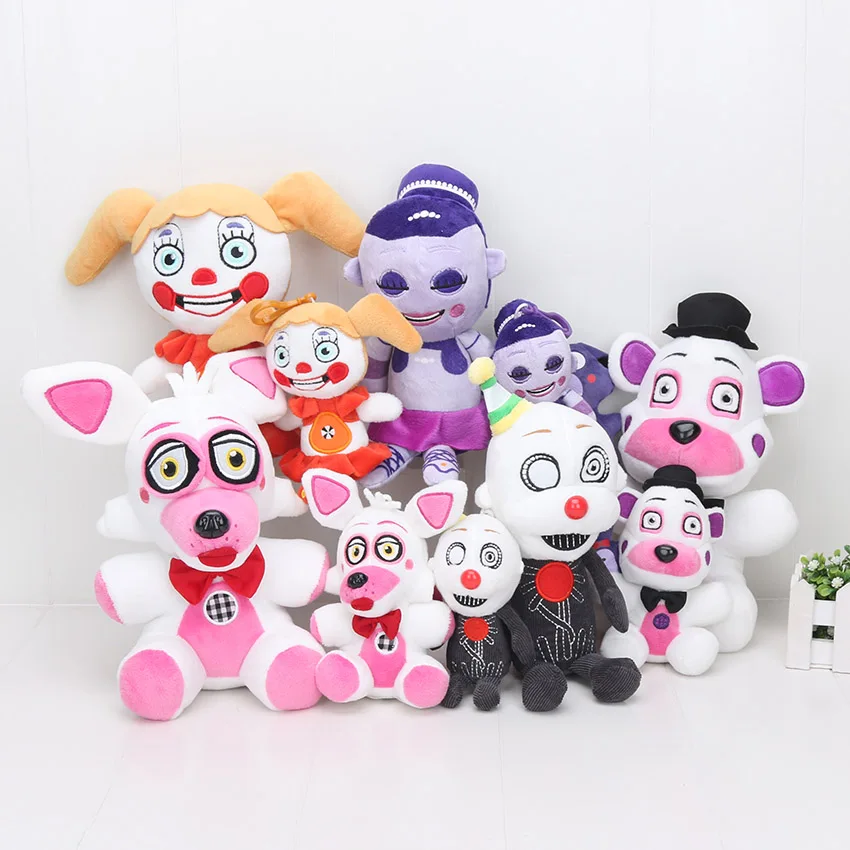 15cm/25cm FNAF Plush Toys Funtime Freddy foxy Circus Baby Ennard Sister Location keychain pendant doll