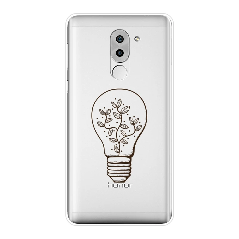 Чехол для Huawei Honor 4X 5A 5X 6 6X мягкий силиконовый чехол с рисунком цветов легкой рыбы
