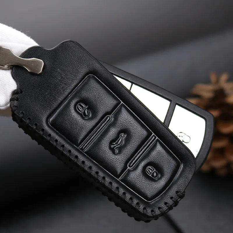 Кожаный чехол для автомобильного ключа Volkswagen Passat CC B6 B7 B7L R36 Magotan B5 3C 2010 2015 Golf 4 5 6 7 MK7
