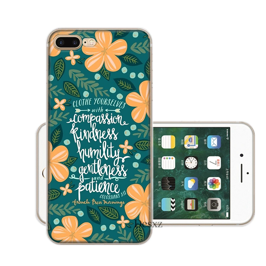 Phone Case Cover Bible Verses For iPhone 11 Pro 5 5s SE 6 6s 7 8 Plus X XS XR Max Hard Pc Shell | Мобильные телефоны и