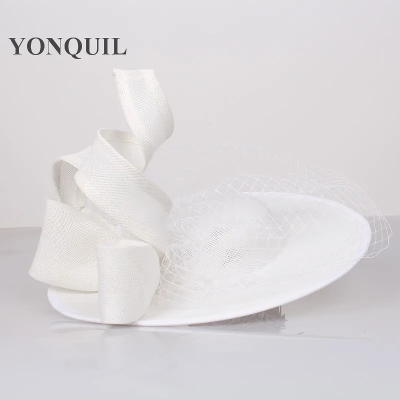 

New Arrival 30Cm Round Solid Imitation Sinamay Fascinator Base Birdcage Veil Hair Accessories Millinery Party Occasion Hats