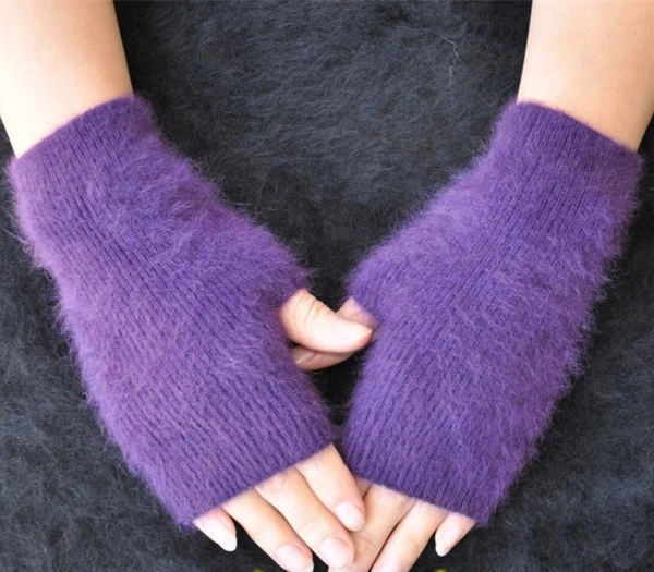 Осенне зимние кашемировые перчатки из норки корейские женские милые теплые