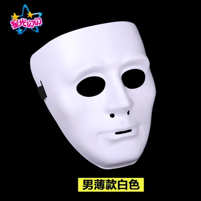PVC thin male Вечерние Маски/маски на Хэллоуин/белая Экологически чистая целлюлоза/Маска из ПВХ - Цвет: PVC thin male