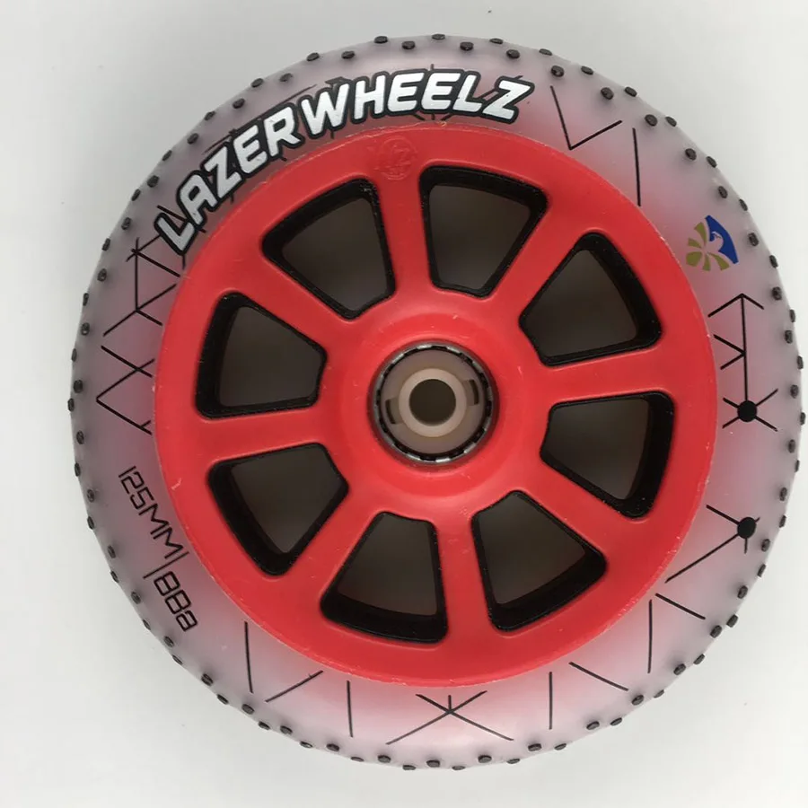 Летающий орел Lazerwheelz 125 мм светодиодное освещение огненные камни скоростные колеса для роликовых коньков 88A Flash роликовые 6 шт./партия Patines шины