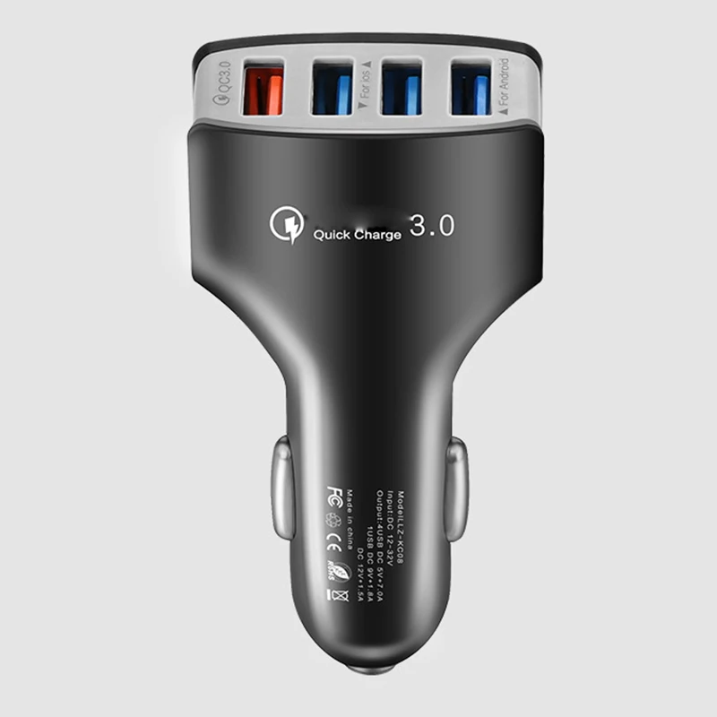 as photo Автомобильное зарядное устройство QC30 четыре USB порта автомобильное зарядное устройство для мобильного телефона 5 в 7A Быстрая зарядка 3,0 зарядное устройство для мобильного телефона Быстрая зарядка 4 USB - Тип штекера: as photo