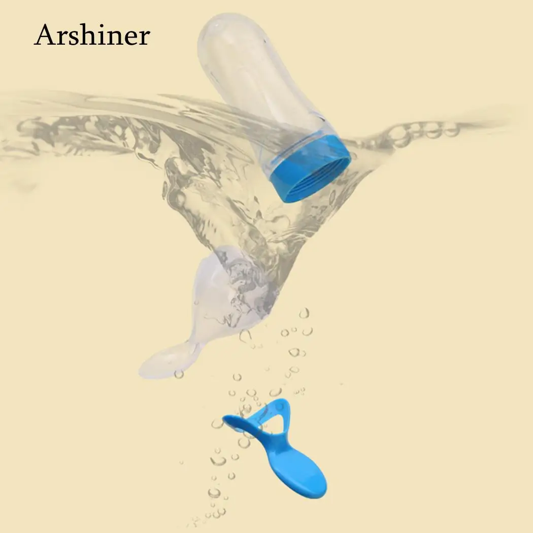 Кормушка с бутылкой сине зеленый Squeeze еда белый рис кормления желтый цвет из